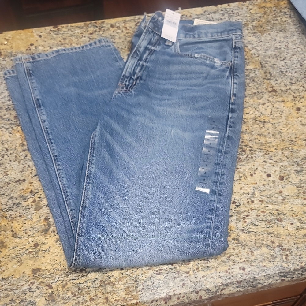 American Eagle Size 6 Women's Blue Jeans. Baggy Straight